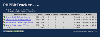 PHP Bittorrent tracker